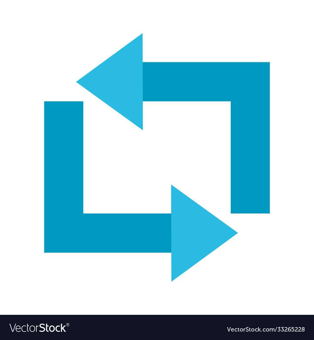 Rectangle arrows flat style icon design