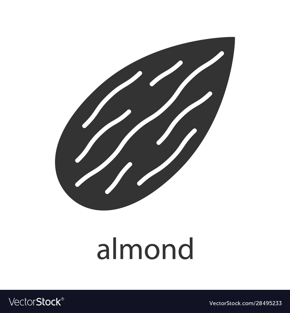 Almond glyph icon