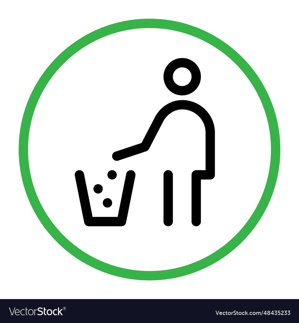 Do not litter outline icon