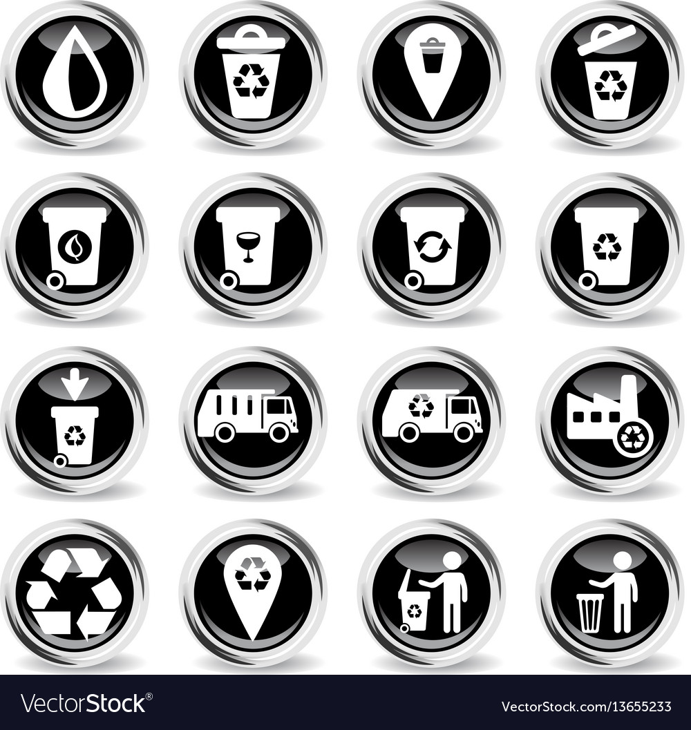Garbage icon set