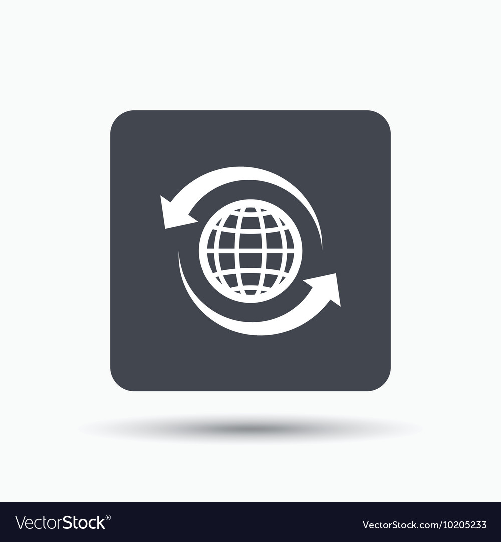 Globe icon world or internet sign Royalty Free Vector Image