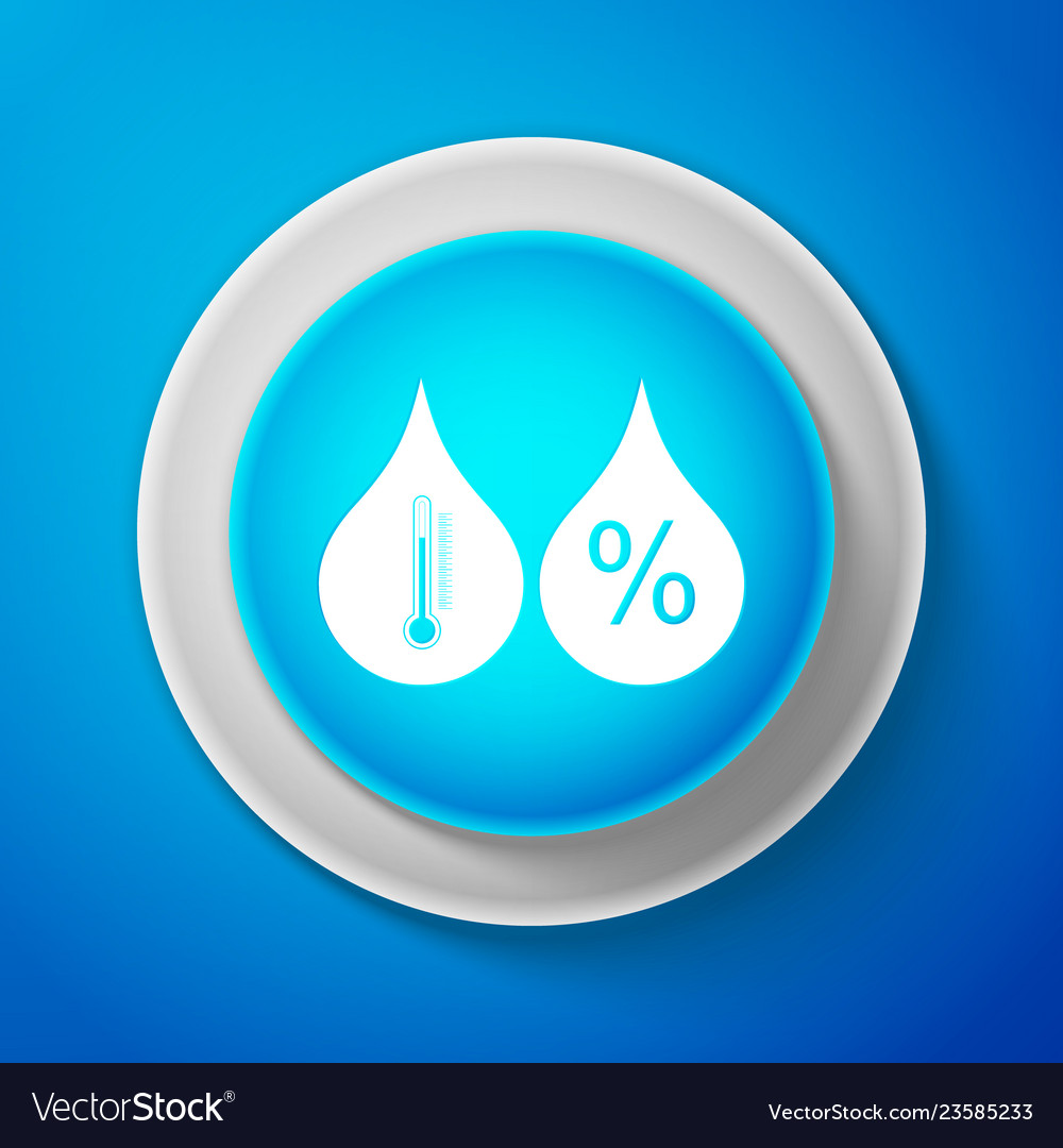 Humidity icon isolated on blue background