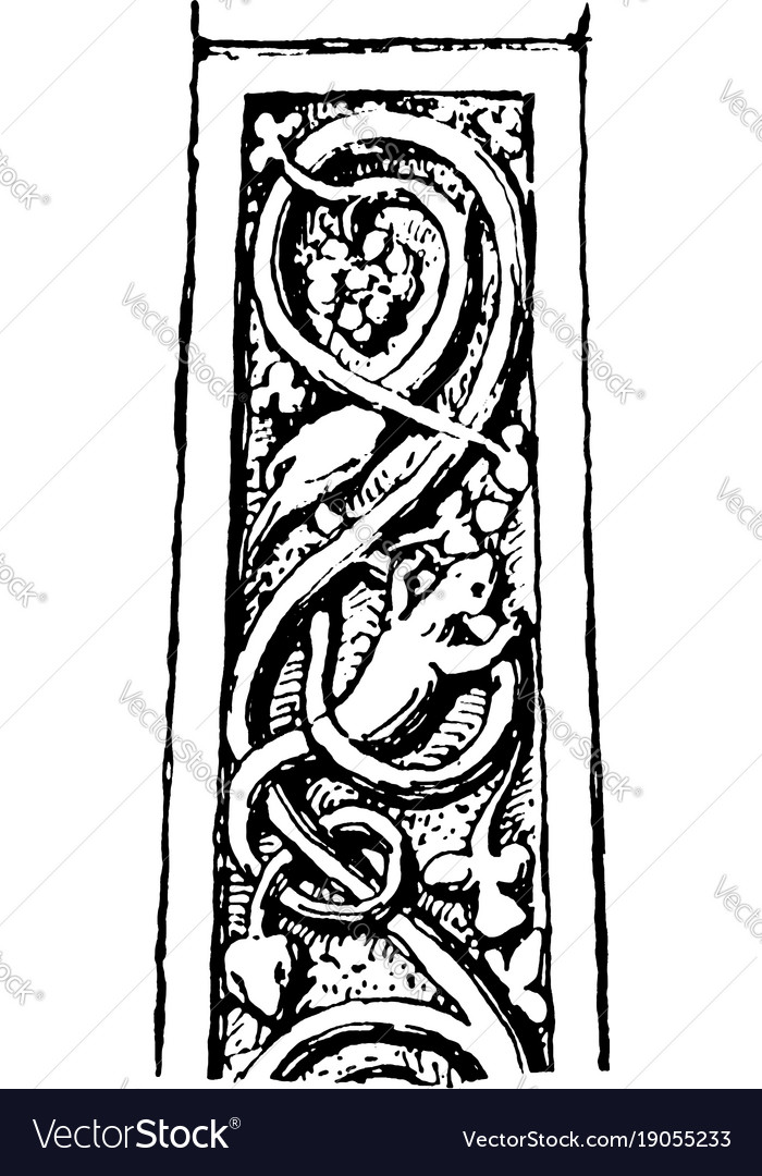 Interlace pattern from a celtic cross at ruthwell