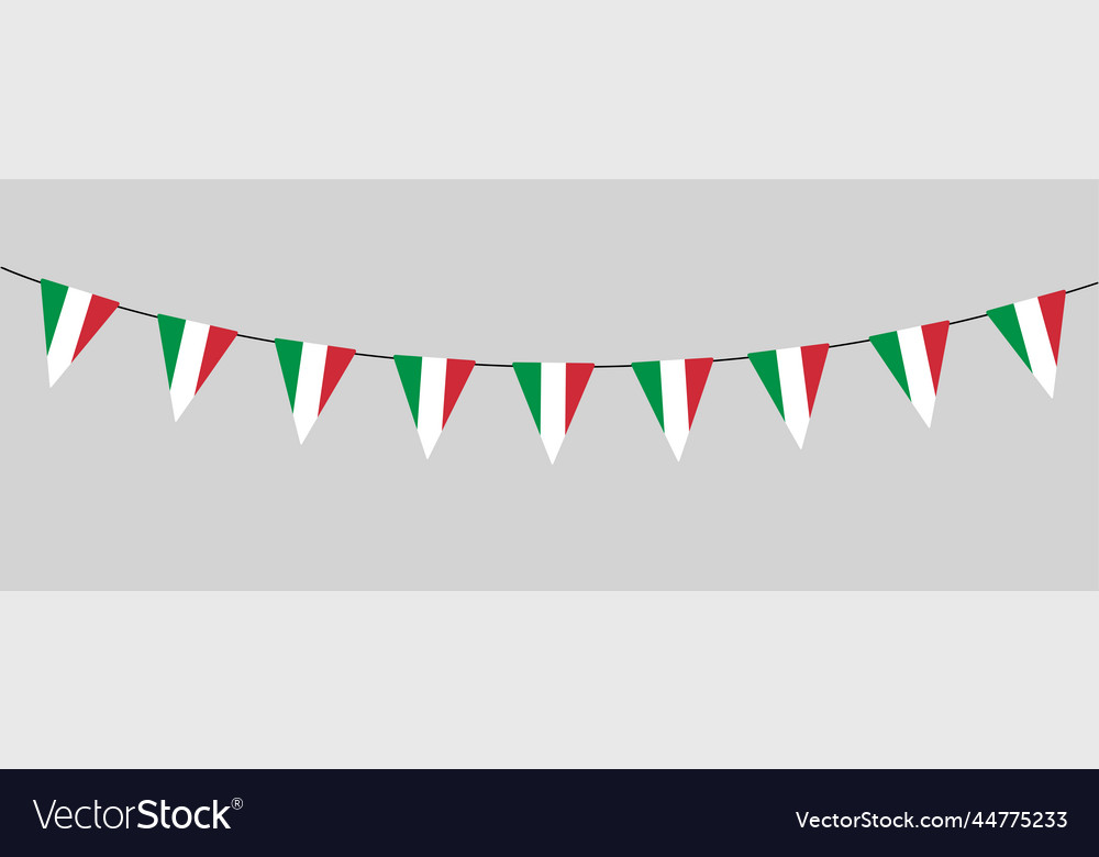 Italy bunting garland string of triangular flags