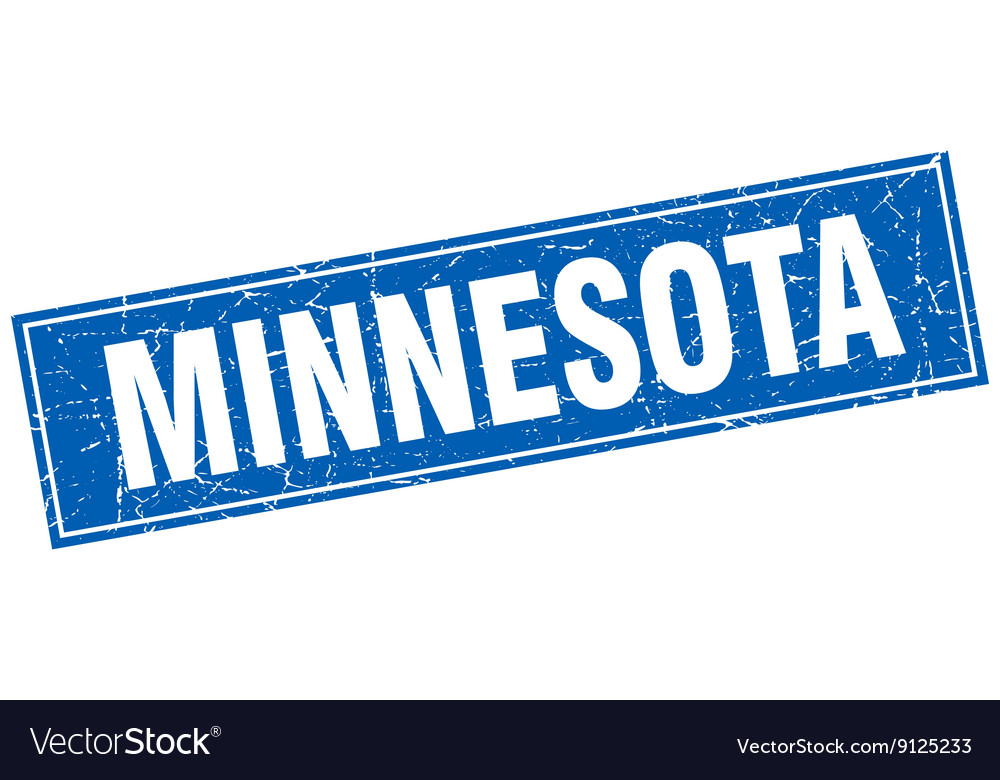 Minnesota blue square grunge vintage isolated