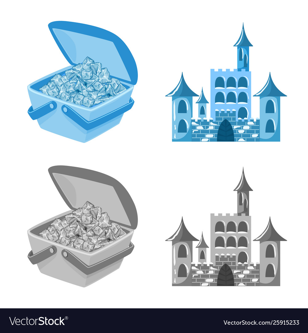 Texture and frozen logo Royalty Free Vector Image