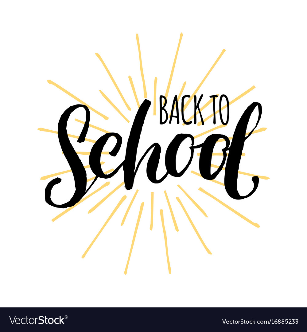 Vintage back to school logo children Royalty Free Vector