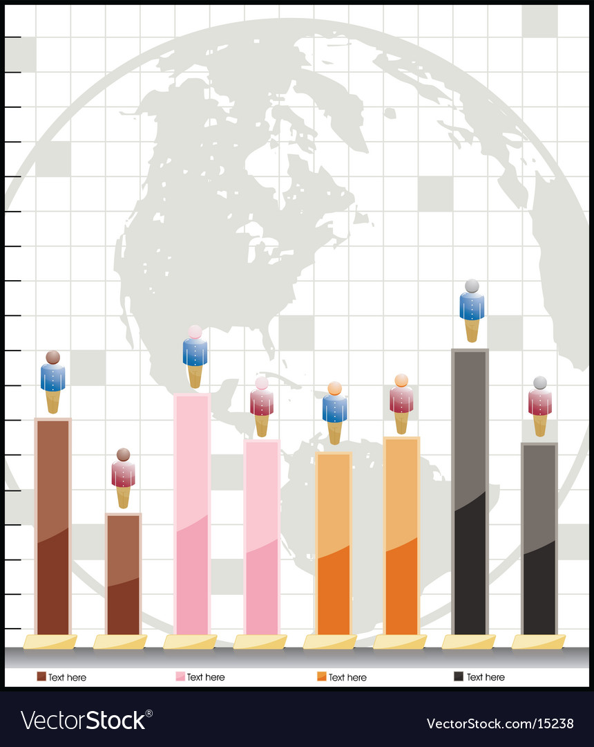 Adjustable demographic graph Royalty Free Vector Image