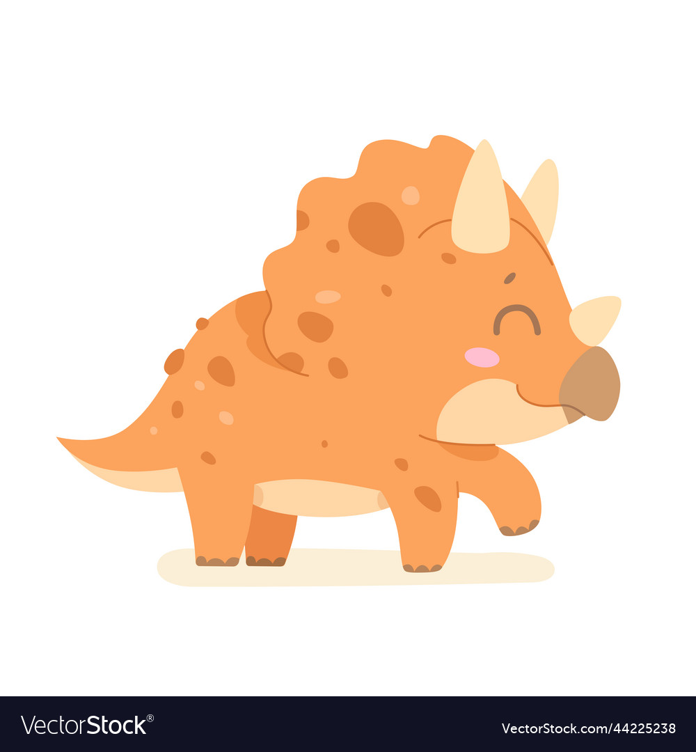 Adorable Baby Triceratops Cartoon