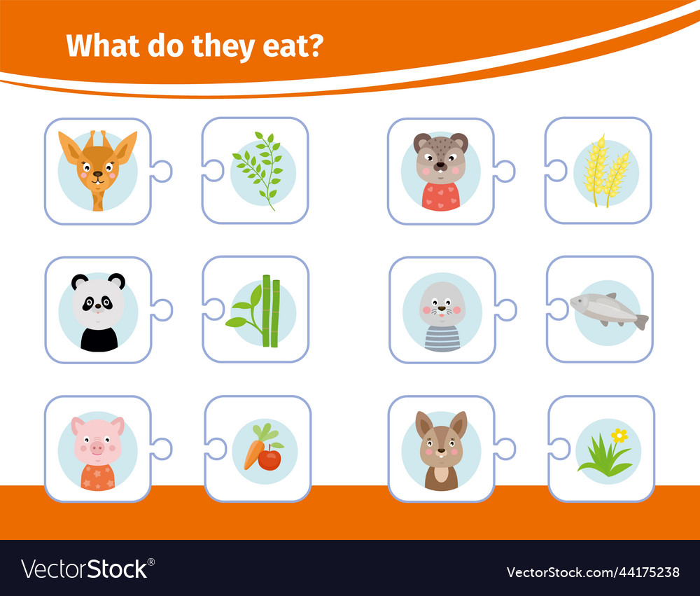 Animal eats kids logic maze children activity Vector Image Animal eats kids logic maze children activity Vector Image