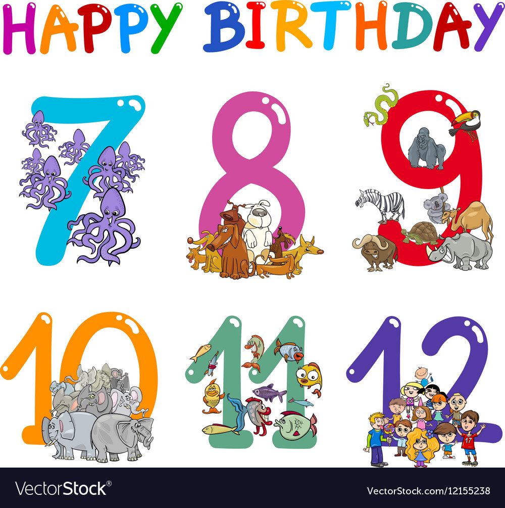 Birthday greeting card designs Royalty Free Vector Image