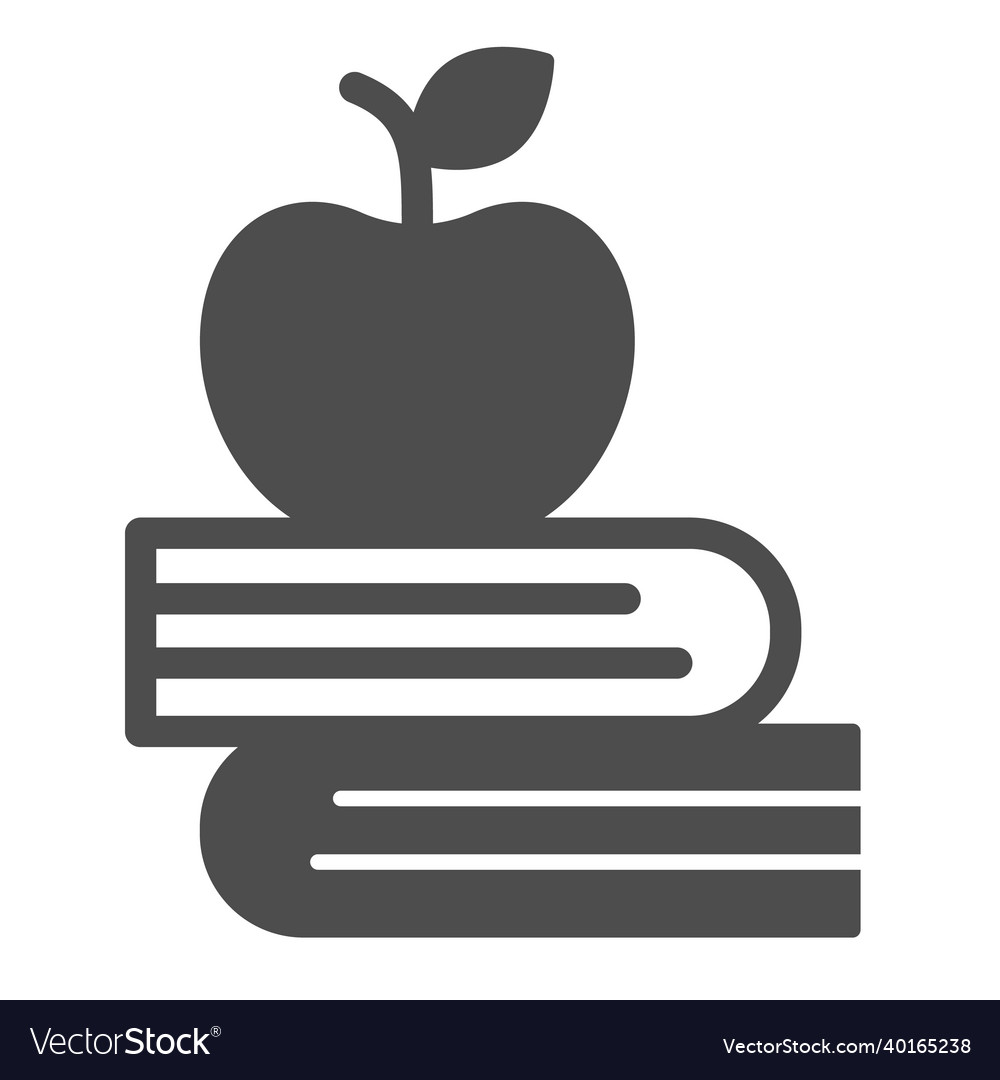 Book stack and apple knowledge study learn