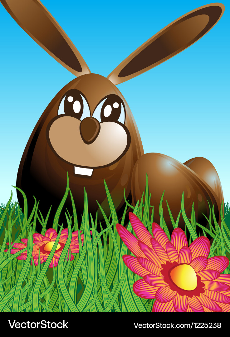 Chocolate easter egg Royalty Free Vector Image
