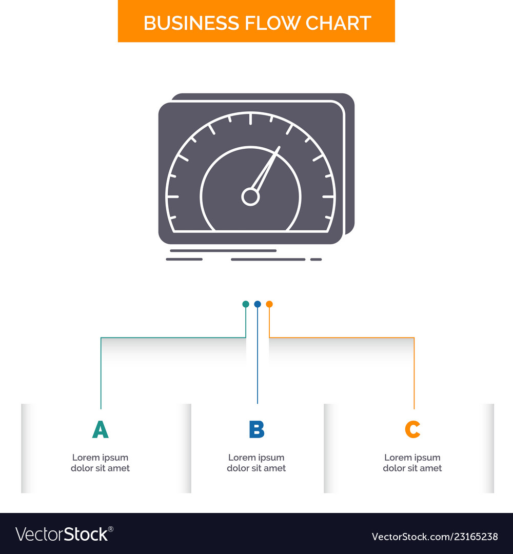 Dashboard device speed test internet business vector image Dashboard device speed test internet business