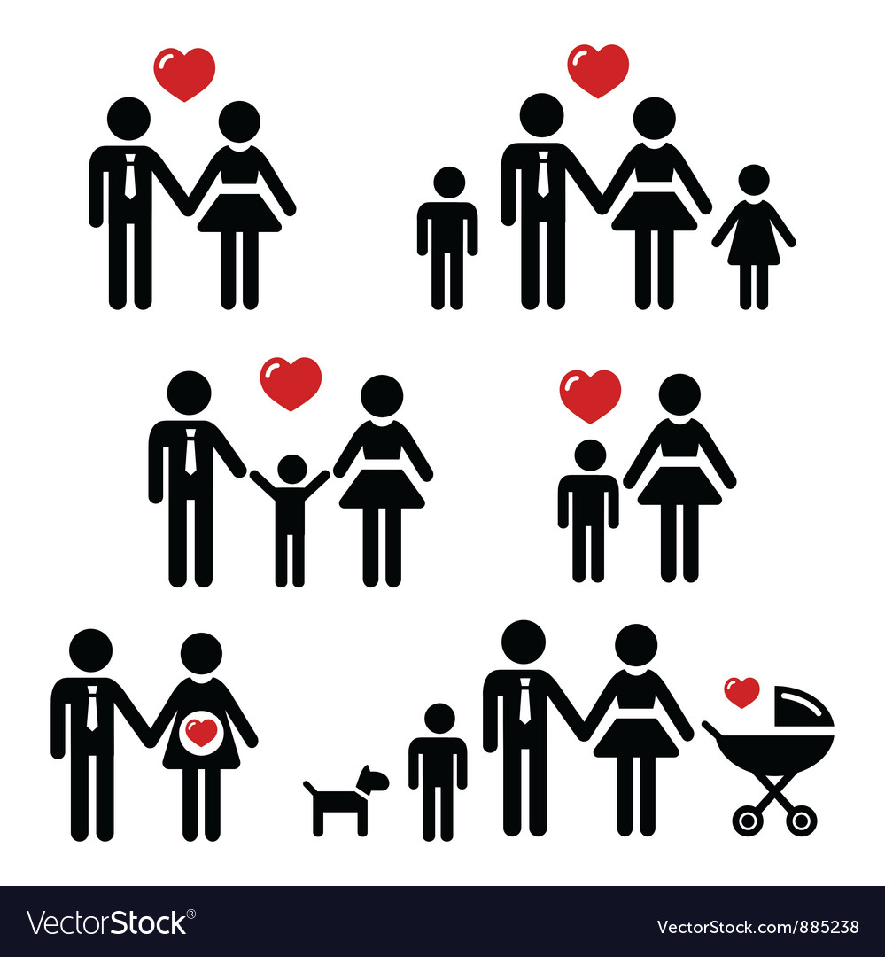 Download Family people icons Royalty Free Vector Image - VectorStock