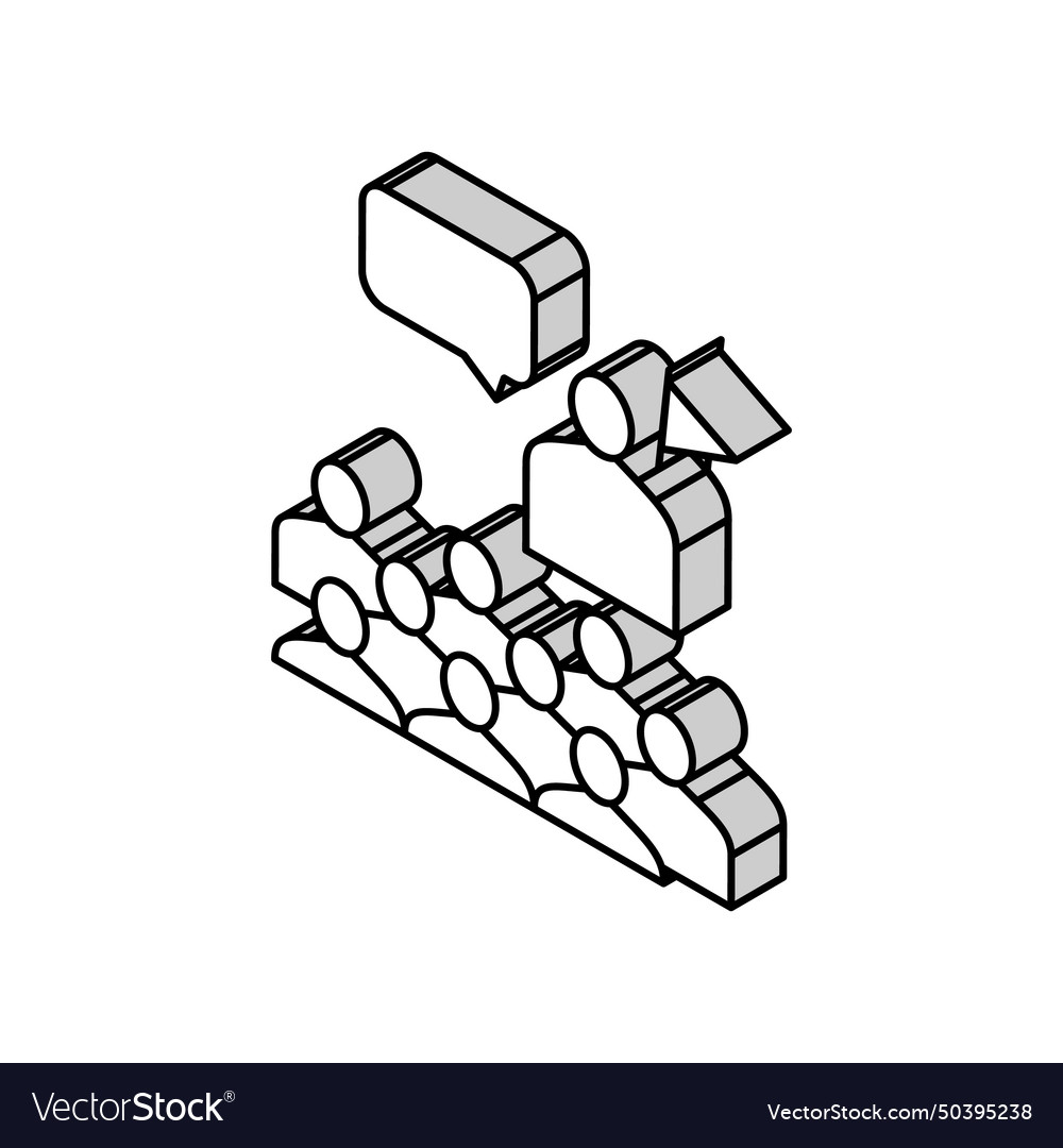 Guid and visitor group isometric icon Royalty Free Vector