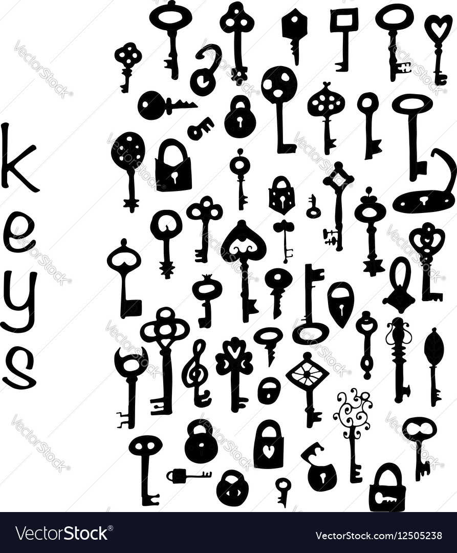 Keys collection sketch for your design