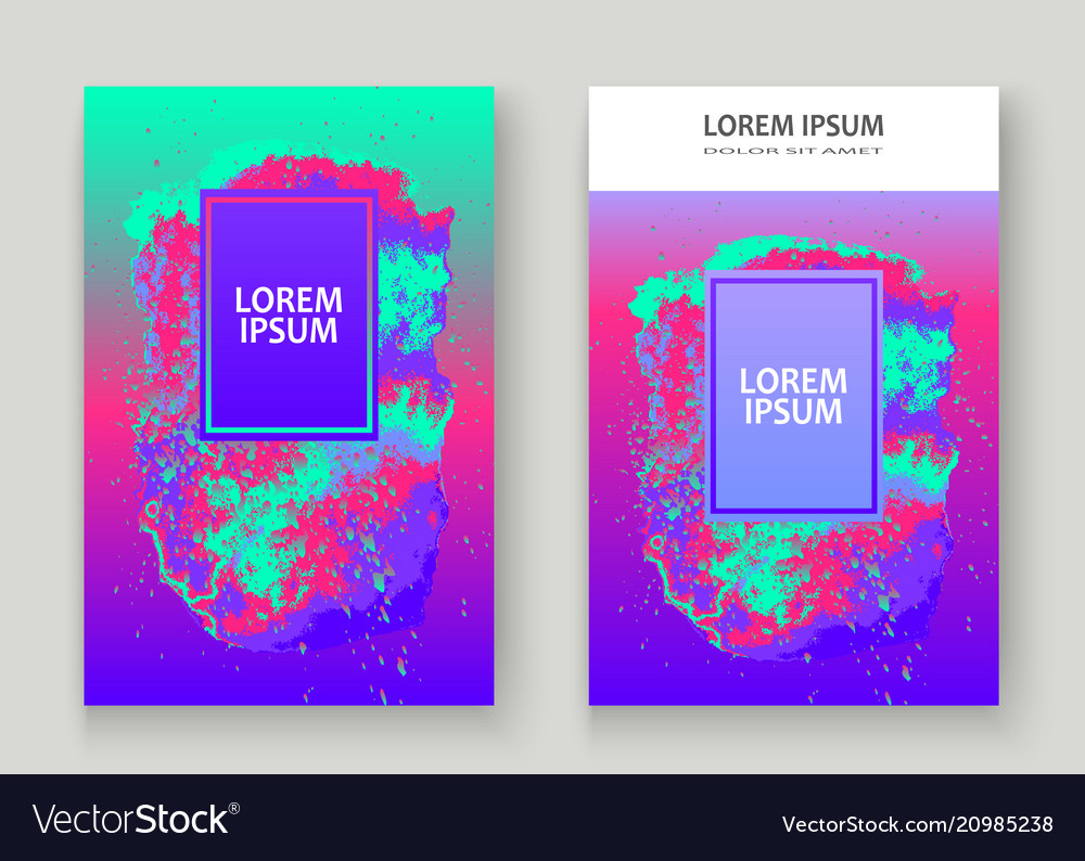 Neon gemstone artistic cover design fluid