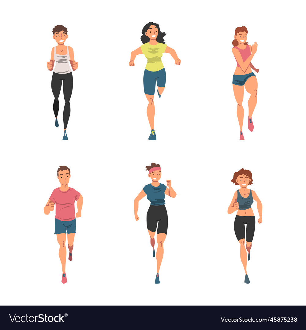 People character running in sportswear Royalty Free Vector