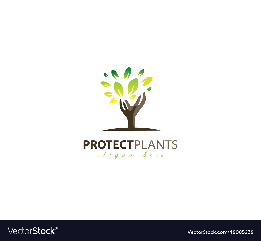 Protection plants logo design