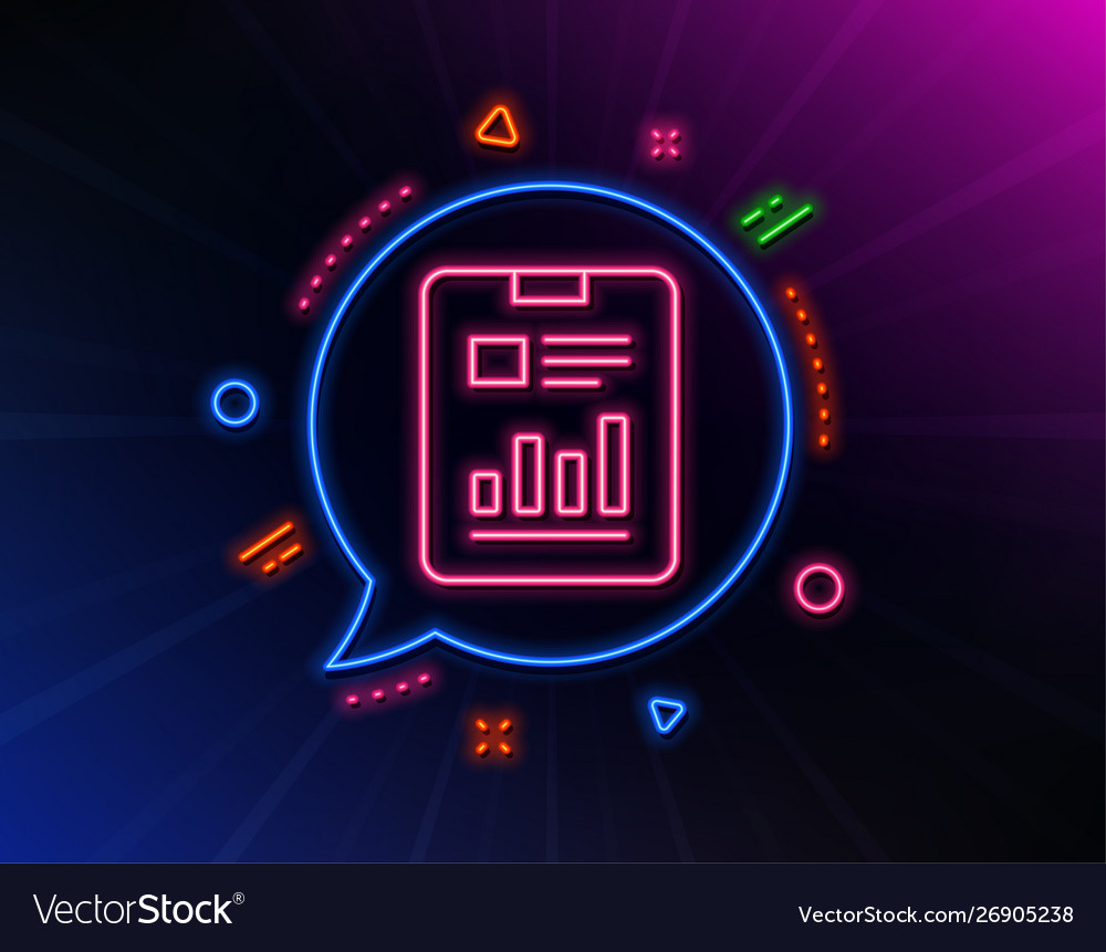 Report document line icon analysis chart vector image Report document line icon analysis chart