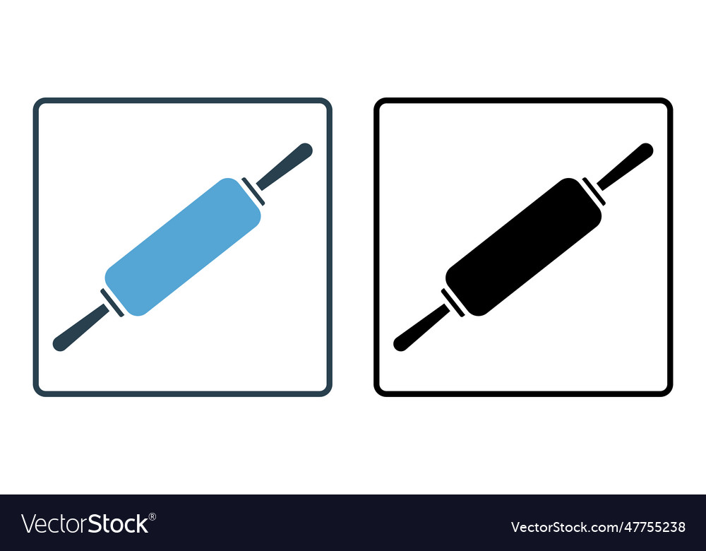 Rolling pin icon related to element