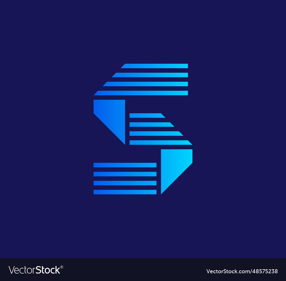 S letter tech logo Royalty Free Vector Image - VectorStock