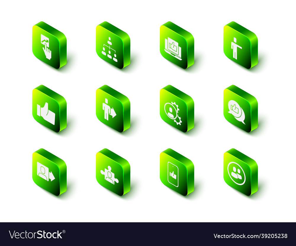 Set hierarchy organogram chart hand like head vector image Set hierarchy organogram chart hand like head