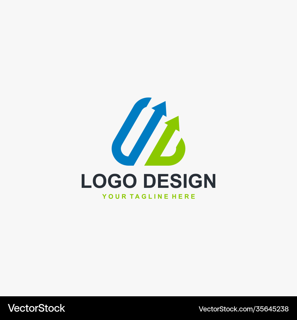 Triangle arrow logo design Royalty Free Vector Image