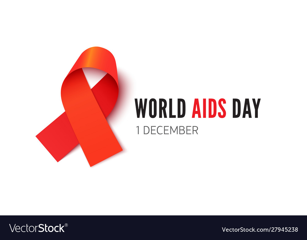 World Aids Day Awareness Month Banner Template Vector Image
