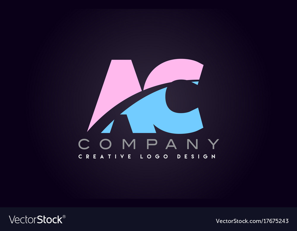 Ac alphabet letter join joined logo design