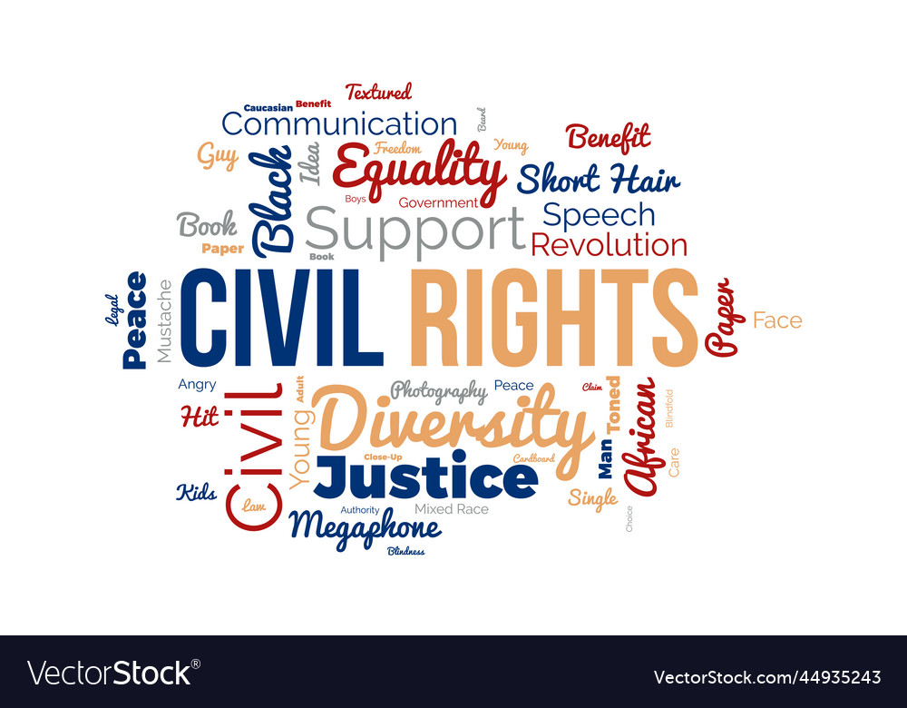 Civil rights world cloud background federal Vector Image Civil rights world cloud background federal Vector Image