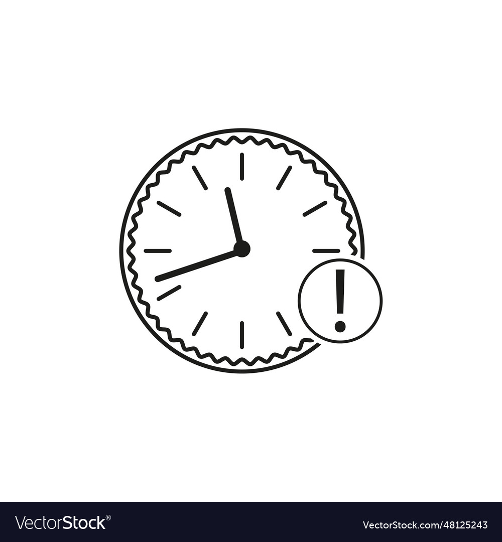 Delay icon design isolated clock vector image Delay icon design isolated clock