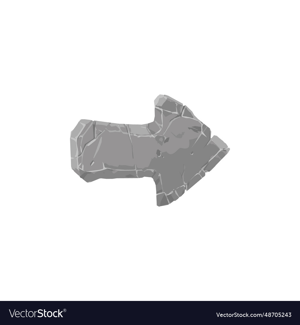 Game pointer stone plate in arrow form