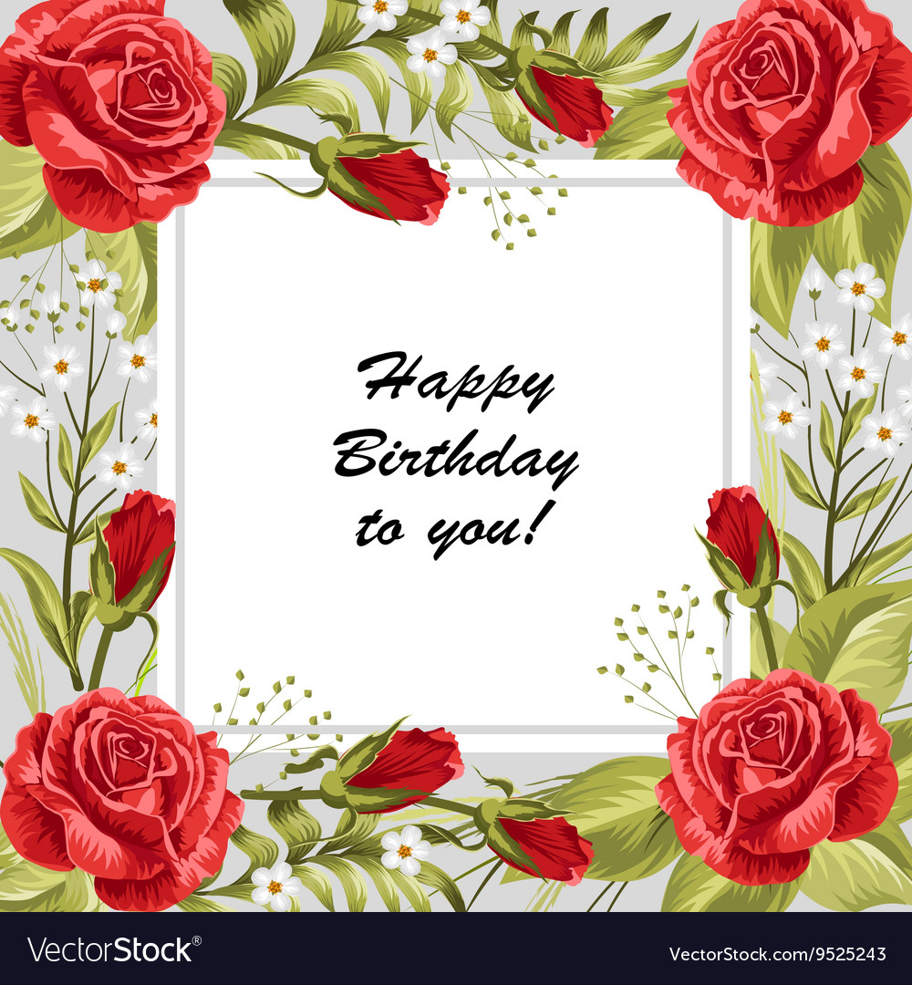 Happy Birthday Greeting Cards Images Happy Birthday Greeting Card Royalty Free Vector Image