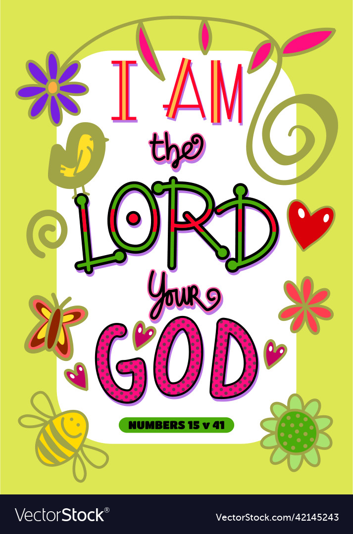 I am the lord your god Royalty Free Vector Image