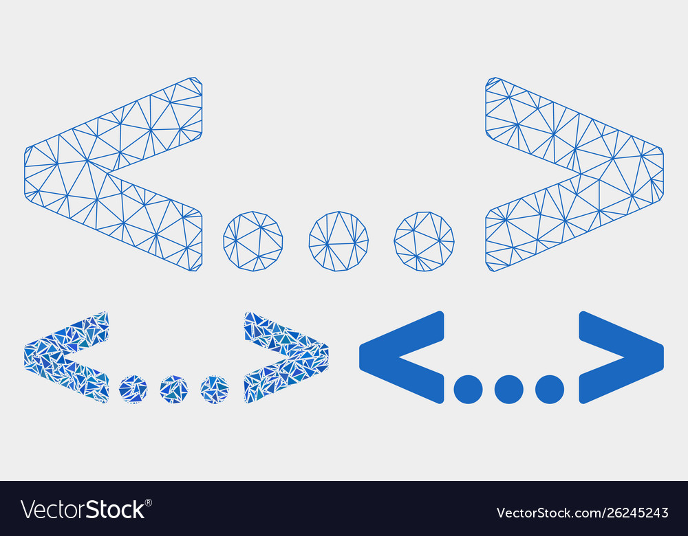 Inline code mesh carcass model and triangle vector image Inline code mesh carcass model and triangle