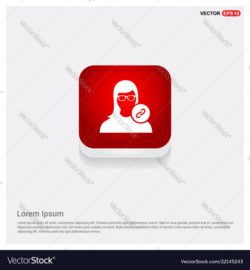 Link attach user icon vector image Link attach user icon