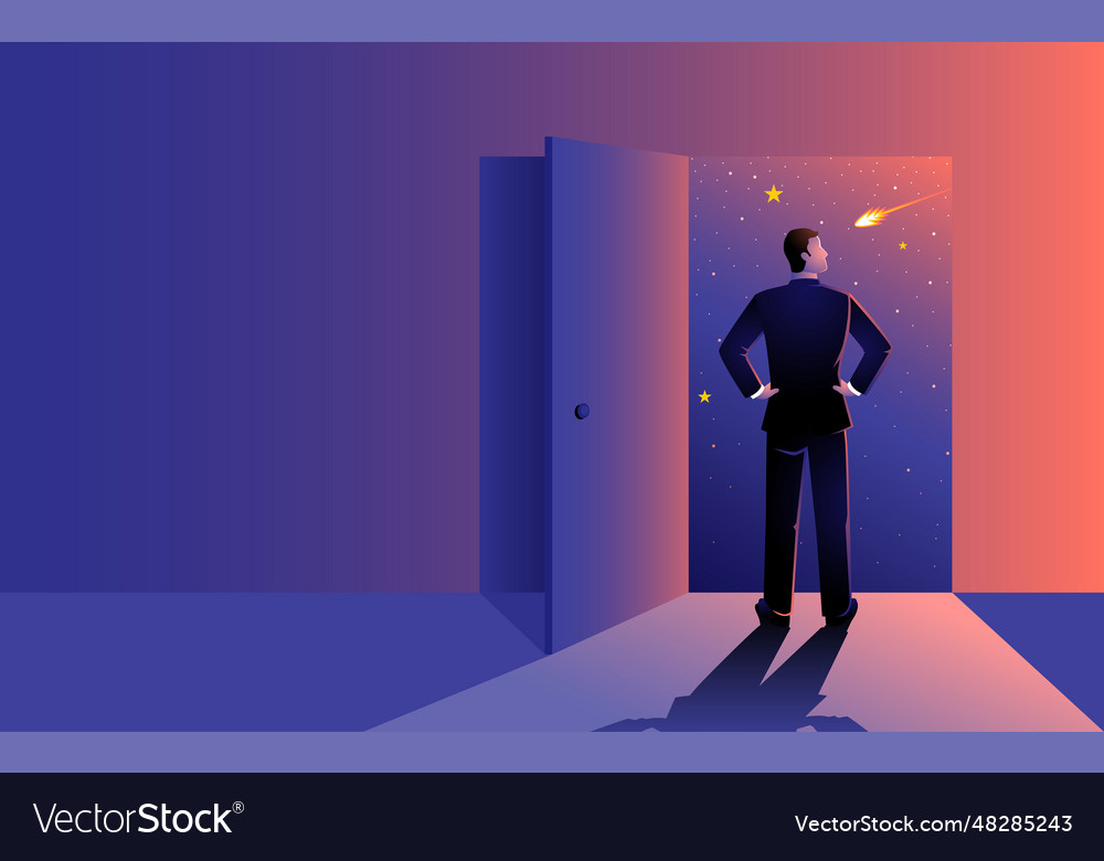 Man Contemplates Space