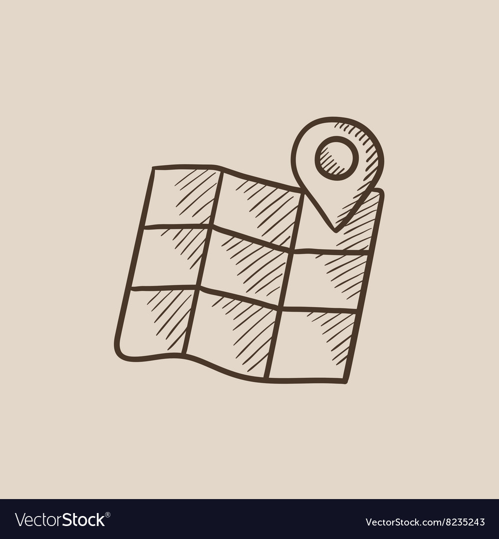 Karte mit Zeigerskizzensymbol