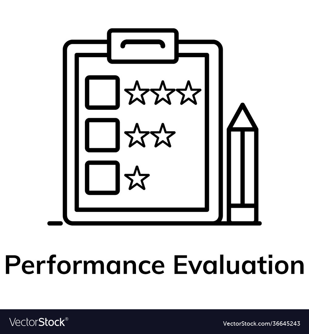Performance evaluation Royalty Free Vector Image