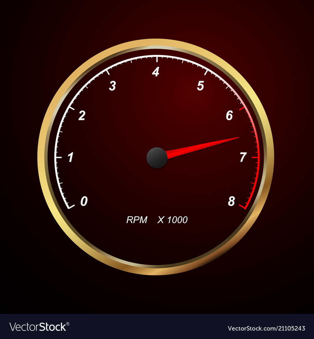 Round Tachometer Speed Indicator