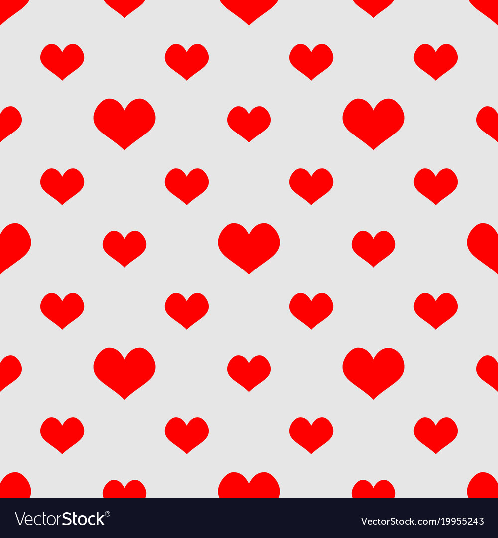 Seamless Red Heart Tile Pattern