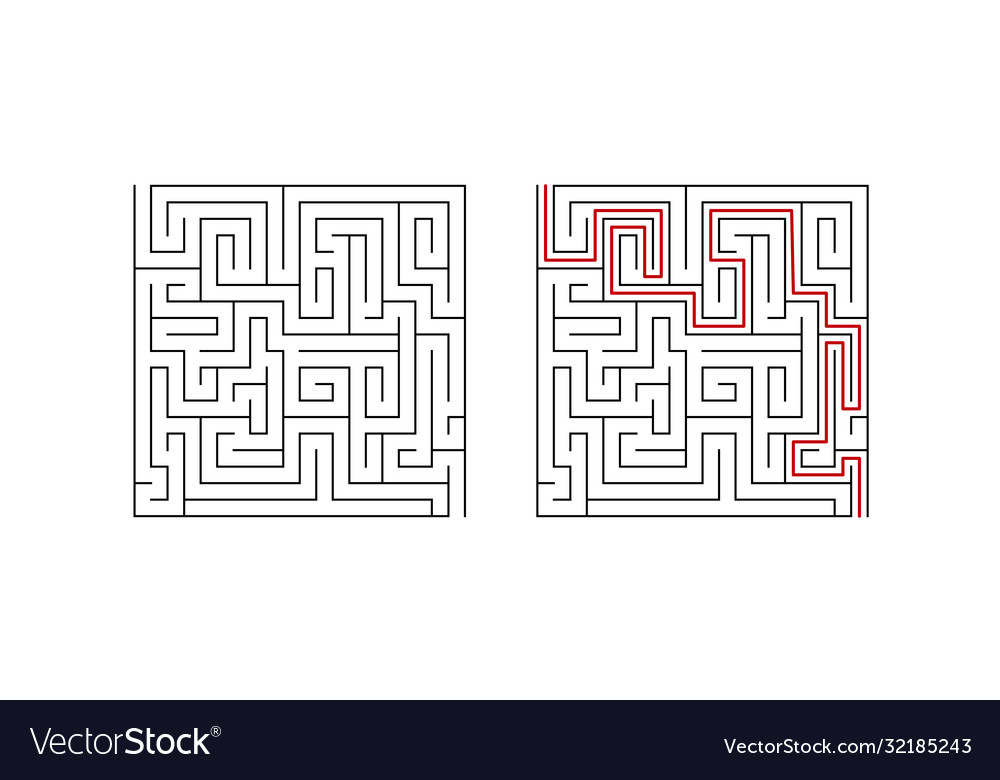Simple puzzle with solution isolated