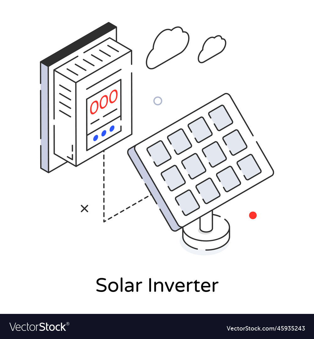 Solar inverter Royalty Free Vector Image - VectorStock