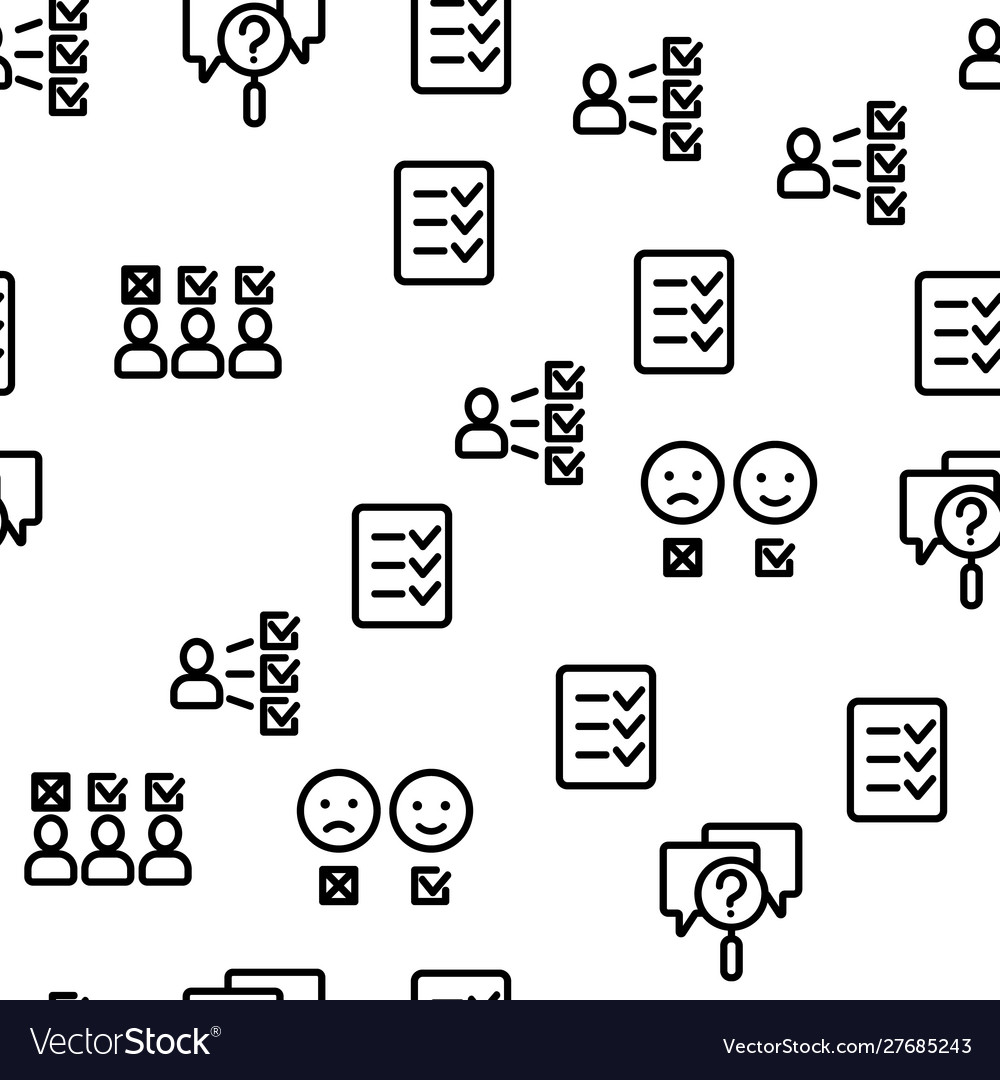 Survey rating seamless pattern vector image Survey rating seamless pattern