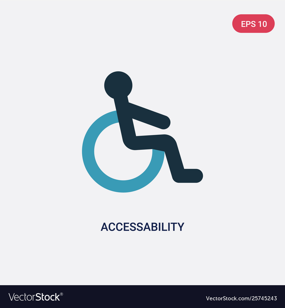 Two color accessability icon from interface vector image Two color accessability icon from interface