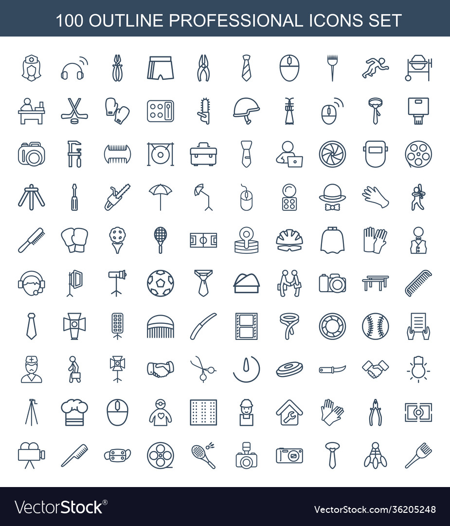 100 professional icons