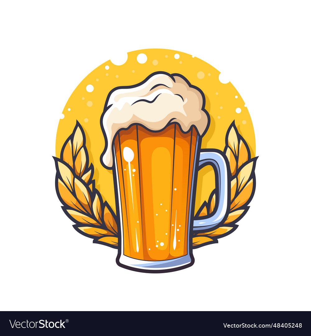 Beer pint emblem design