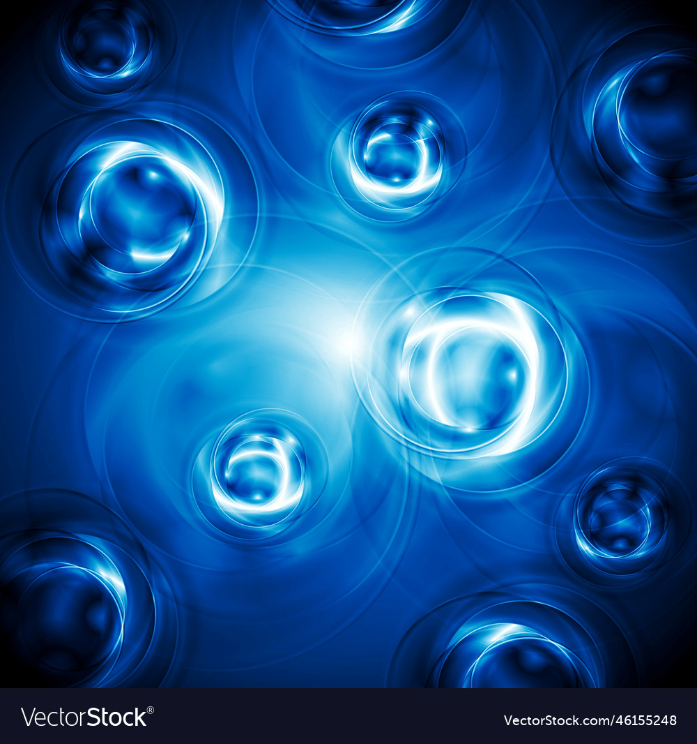 Bright blue circle shapes abstraction